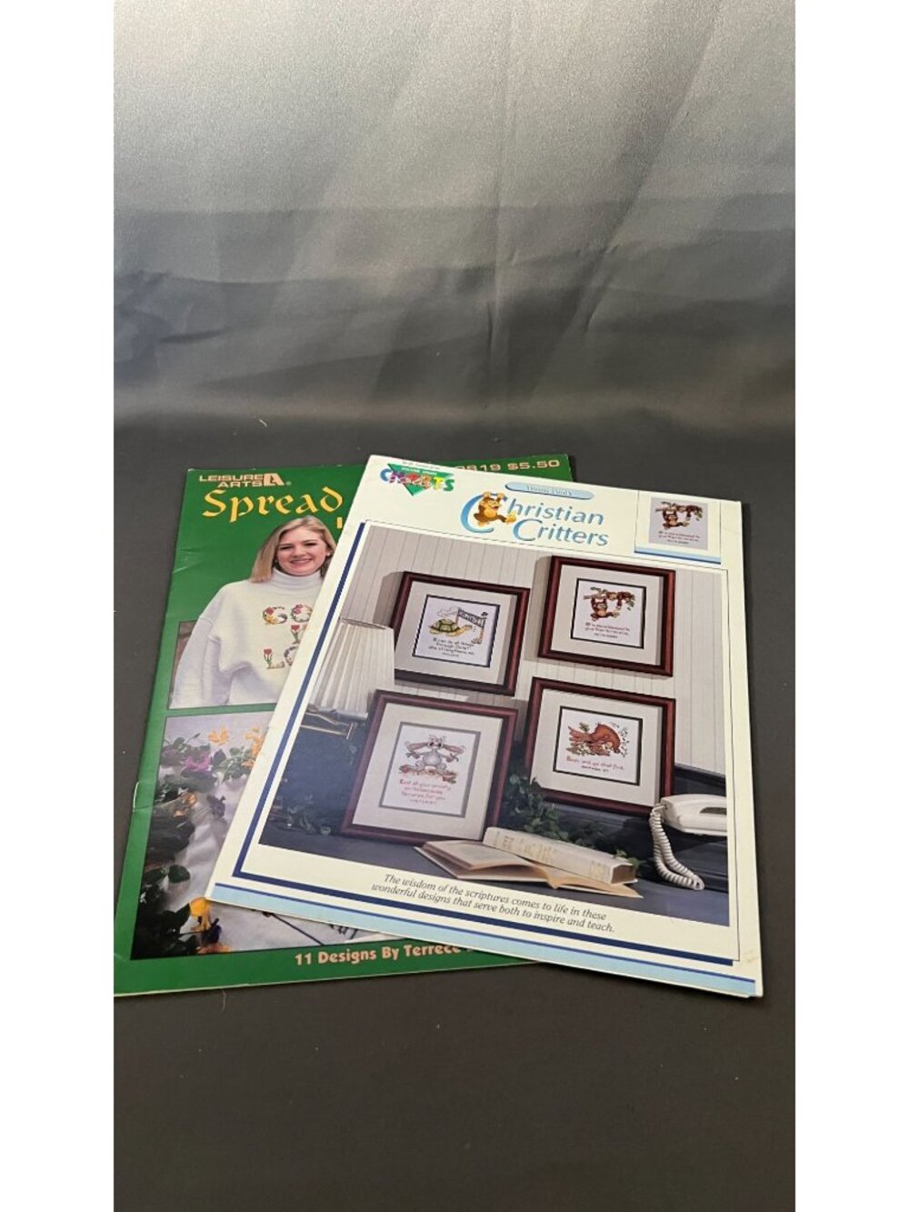 2 Christian-Themed Cross-Stitch Pattern Booklets Bundle
